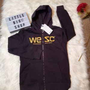 Wesc Black Zip-Up Hoodie/Children's/Sz 10-12/NWT